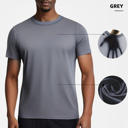 5-Piece Men'S Tops Sports Short Sleeve round Neck T-Shirts - Breathable Quick-Dry Activewear for Daily Casual, Outdoor Activities Menswear