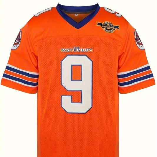 【Outdoorfun】The Waterboy Football Jersey #9 Bobby Boucher 50Th Anniversary Stitched Movie Football Jerseys Men S-XXXL Mud Dawgs Movie Jersey Adam Sandler